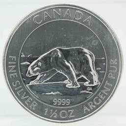 2013 1.5oz Polar Bear Canada Silver Coin