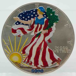 2000 Colorized American Eagle 1oz Silver Coin