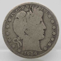 1906 Barber Half Silver Dollar