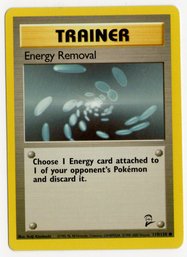 Energy Removal Vintage Pokemon Card Base Set 2