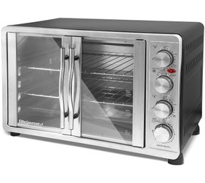 Elite Gourmet Double Door Oven With Rotisserie And Convection 21W X 14 H X 12-1/4D