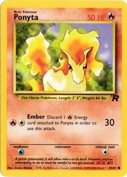 Ponyta Vintage Pokemon Card Team Rocket Set