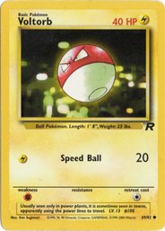 Voltorb Vintage Pokemon Card Team Rocket