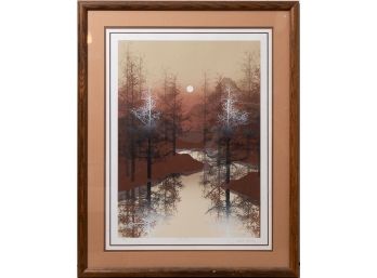 Fine Art Limited Edition 259/300 Lithograph On Paper 'Fall Creek'