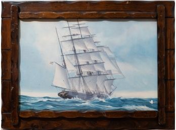 Seascape Wall Art On Board 'Mast Ship'