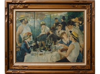 Auguste Renoir Nicely Framed Wall Art On Canvas 'Luncheon Of The Boating Party'