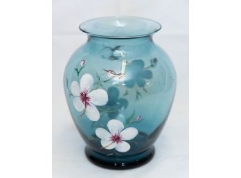 Juno Art Glass Hand Painted Vase