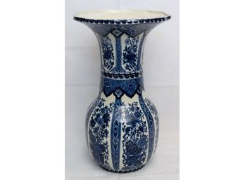 Beautiful Boch Blue And White Porcelain Vase