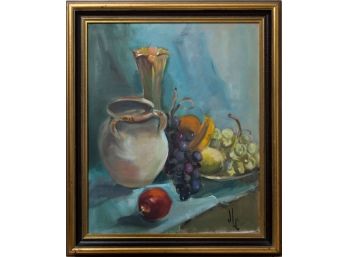 Still Life Oil On Canvas 'Tabletop Still Life'