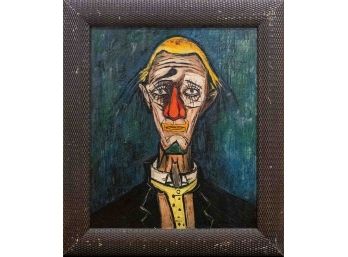 Mid Century Modernist Oil On Board Signed Bernard Buffet