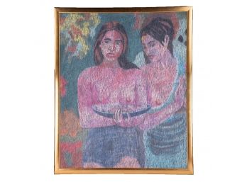 Large After Gauguin Oil From Ed Kranepool Estate 'Indonisian Girls'