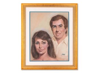 Pastel Portrait Of Ed Kranepool And His Wife/Signed