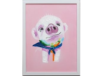 Contemporary Modernist Acrylic On Canvas 'Hero Piglet'