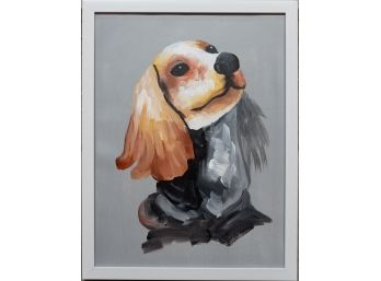 Contemporary Modernist Acrylic On Canvas 'Dog'