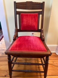 Red Velvet Side Chair