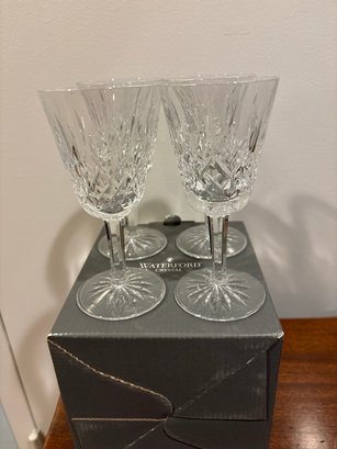 Waterford 'Lismore'white Wine Glass Set Of Four