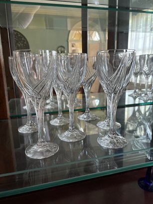 Set Of 7 Lenox Crystal Glasses