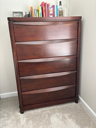 Wood Five Drawer Dresser