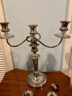 Two Silverplate Candelabras