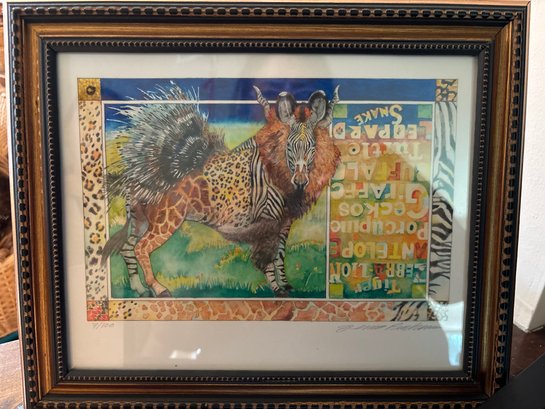Signed, Numbered Jungle Animals Artwork