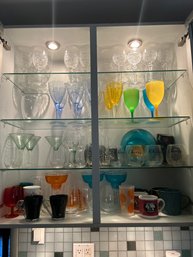 Large Lot Of Colorful Glassware