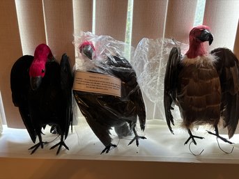 Three Plush Ravens
