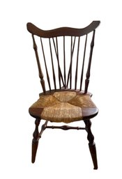 Vintage Wood And Cane Seat Chair