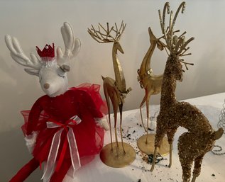 Four Decorative Reindeer