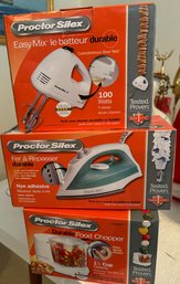 Proctor Silex Hand Mixer, Food Chopper, Iron