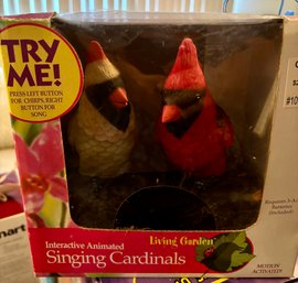 Living Garden Interactive Animated Singing Cardinals