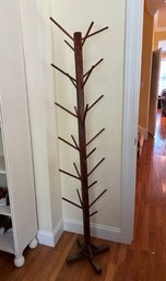 Vintage Wood Hat  Rack