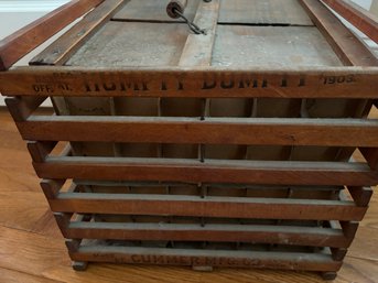 Antique  Wood Humpty Dumpty Egg Crate