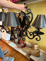 Black Dining Chandelier With Shades