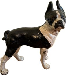 Vintage Cast Iron Boston Terrier Doorstop