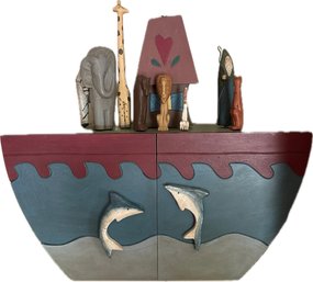 Folk Art Wooden Noahs Ark