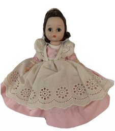 Madame Alexander-kins 8' Doll Beth Little Women Tagged Pink Dress Bent Knee USA