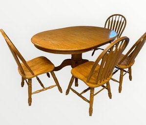 Wood Dining Table And 4 Chairs