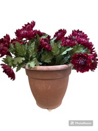 Faux Flowers In Pot