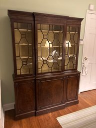 Wood Display Hutch With Glass Front