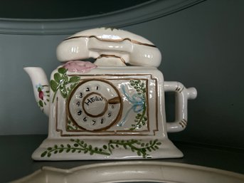 Vintage Rotary Dial Telephone Teapot