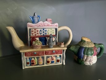 Two Decorative Tea Pots