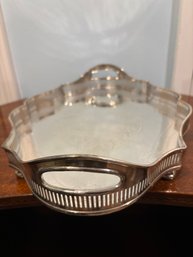 Sheffield Silverplate Footed Serving Tray
