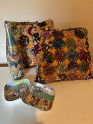 Pillows, Sand Art, Two Small Trays