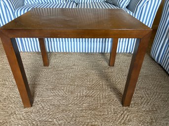 Lane Wood Side Table With Parquet Design