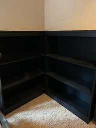 Set Of Black Bookcases