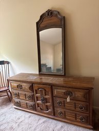 American Drew Wood Dresser  With Mirror