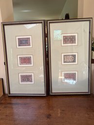 Two Framed Area Rug Groupings