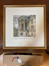 Watercolor Trent Building, Wronker Signed
