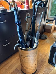 Umbrella Rack Stand With Umbrellas And Walking Canes