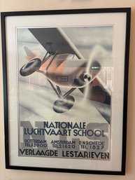 Vintage Framed Aircraft Poster
